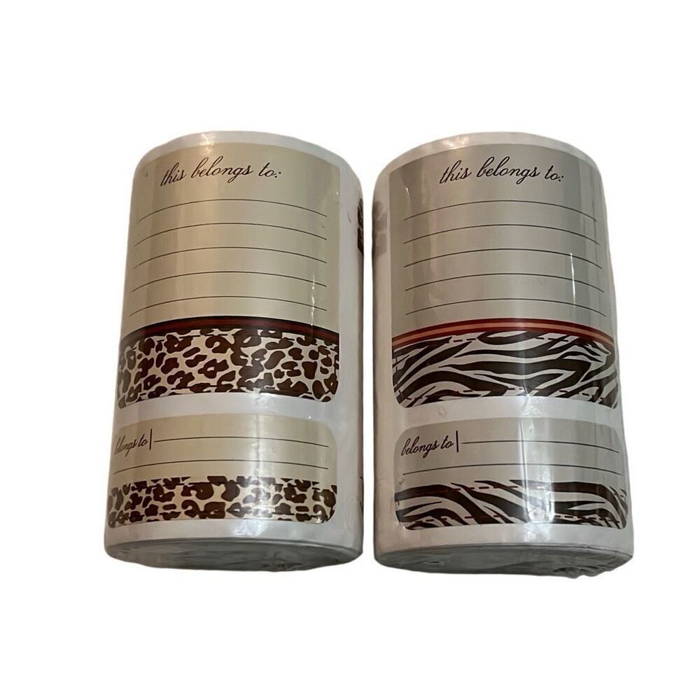 Animal Print Adhesive Labels